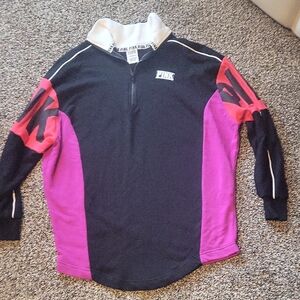 PINK Victoria's Secret Black and Purple Turtleneck Sweater